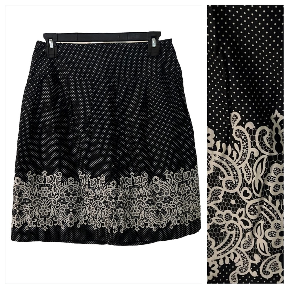 LOFT Woman's Polka Dot Skirt Sz 4P
